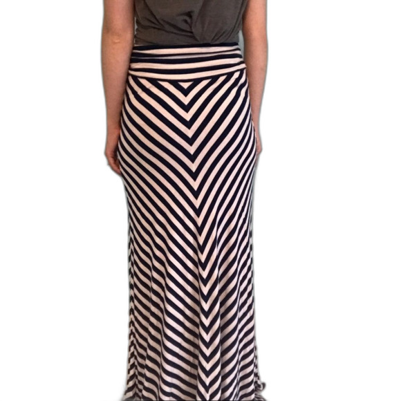 Merona Royal Blue and White Jersey Maxi Skirt size XS - Picture 3 of 4